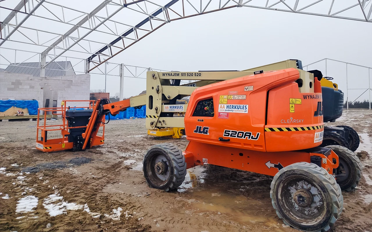 podnośnik podczas pracy w ciężkich warunkach